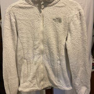 The North Face TNF Fleece Jacket Coat White Nice Condition Womens Smal